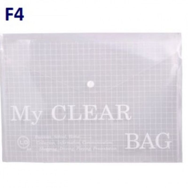 Bìa nút My Clear F4 (10 cái/ xấp) - Trắng trong dày