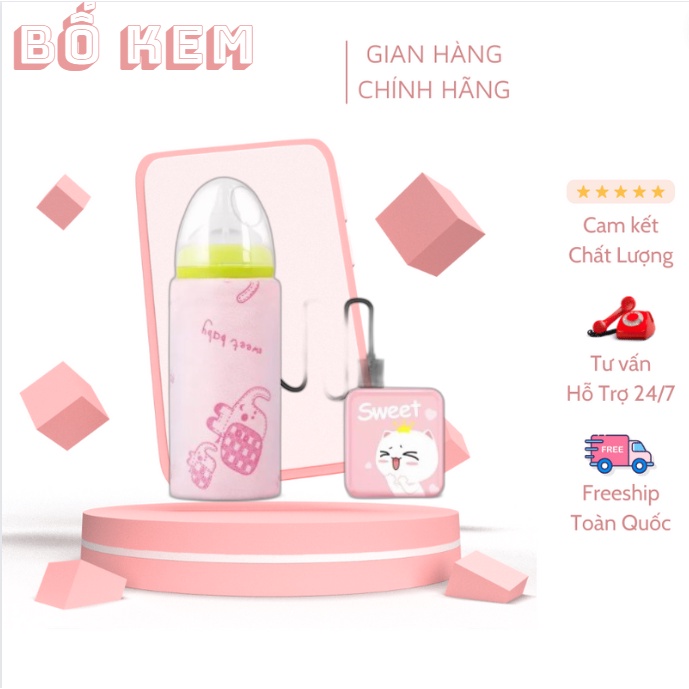 Túi Ủ Sữa Thông Minh Hàng Xuất Nhỏ Gọn Dễ Dàng Mang Đi Xa, Dùng Cổng Sạc USB Vô Cùng Tiện Lợi