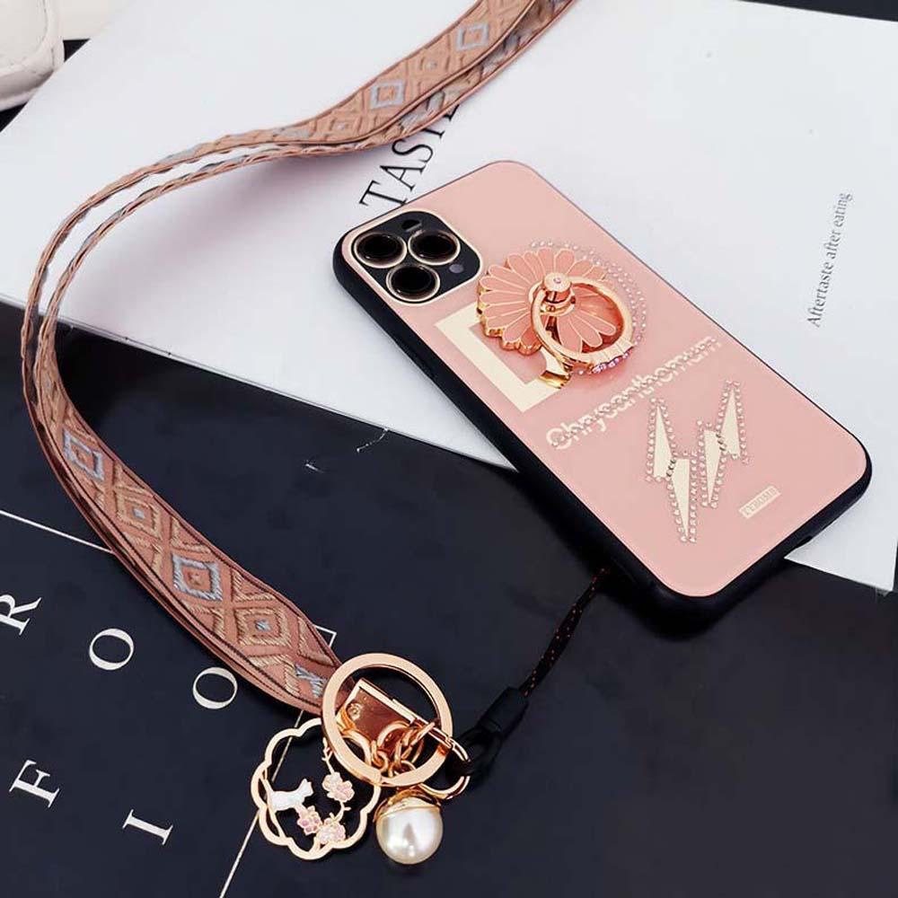 Dây Đeo Thẻ ID Bằng Vải Màu Đen Phong Cách Vintage