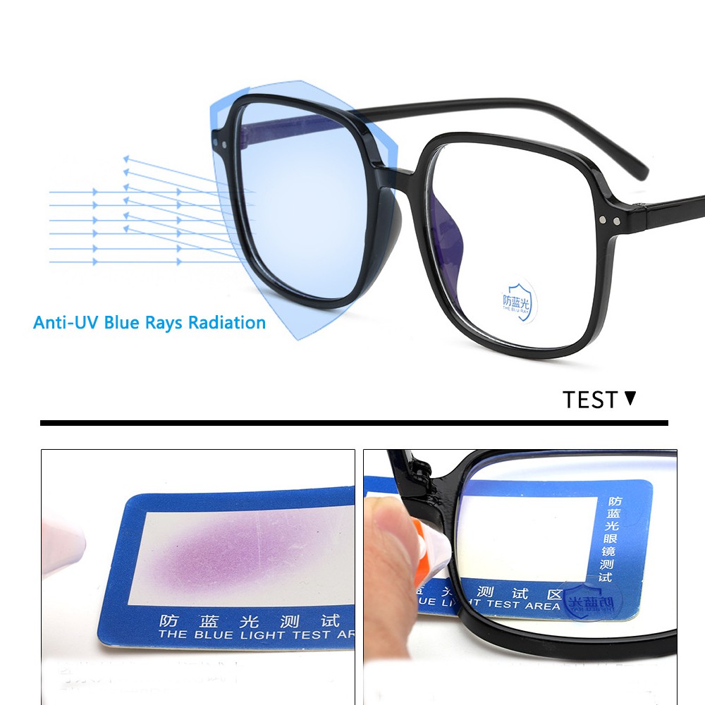 Mắt Kính Gọng Vuông Trong Suốt Siêu Nhẹ Độ Phân Giải Cao 1.0~-4.0 Màu Sắc Cổ Điển Dành Cho Nam Và Nữ