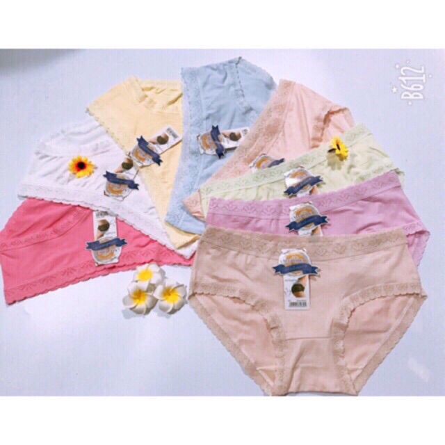 [Mã 12FASHIONSALE1 giảm 10K đơn 50K] Quần lót cotton viền ren ms707 ( 49-60kg) | BigBuy360 - bigbuy360.vn