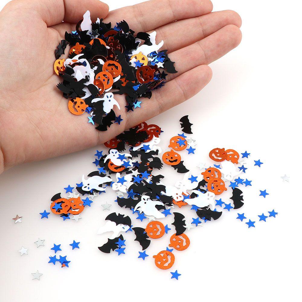 Túi 15g Hạt Kim Sa Hình Nhện / Dơi / Mèo Trang Trí Tiệc Halloween
