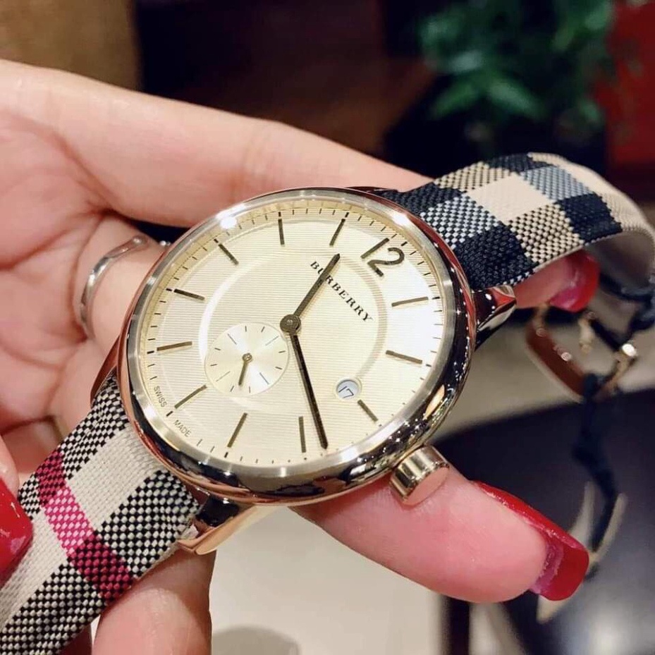 Đồng Hồ Nam Burberry Honey Dial Honey Check Fabric, Hàng Chính Hãng 100%, Có Mã Code Check Trước Khi Mua