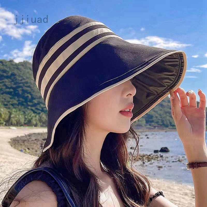 Mũ Lưỡi Trai Nửa Đầu Vành Rộng Màu Đen Chống Tia Cực Tím Chống Tia Uv Thời Trang Mùa Hè Cho Nữ