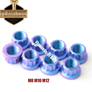 Đai ốc m8/m10/m12 bằng hợp kim titan không tì vết gr5 cho xe máy/xe đạp