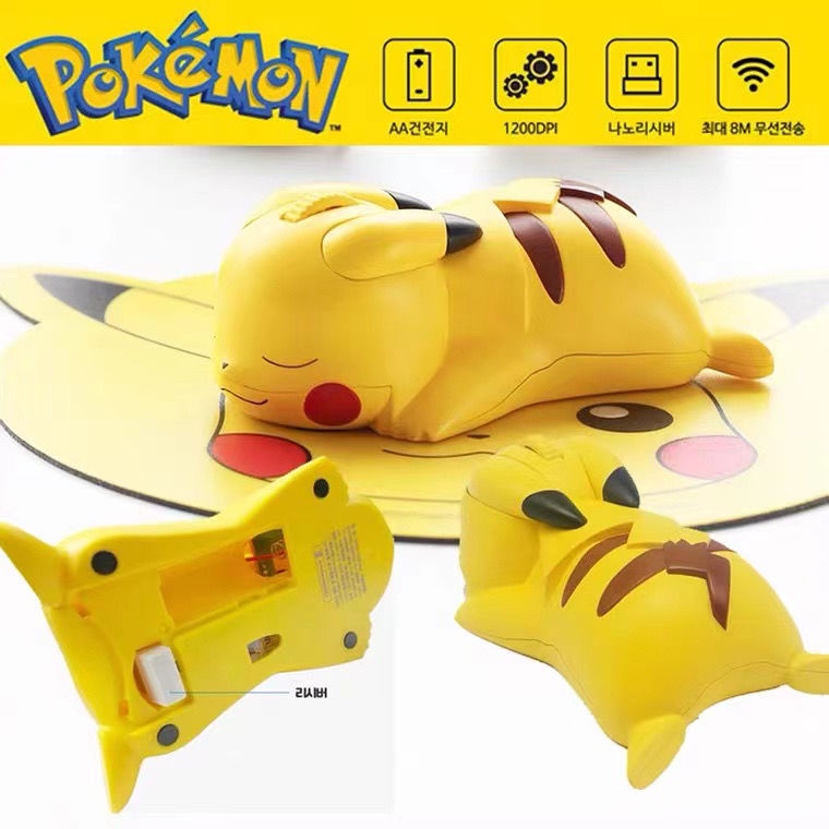 Chuột Không Dây Bluetooth Hình Pikachu Phong Cách Hàn Quốc Cho laptop/Máy Tính Bảng/laptop
