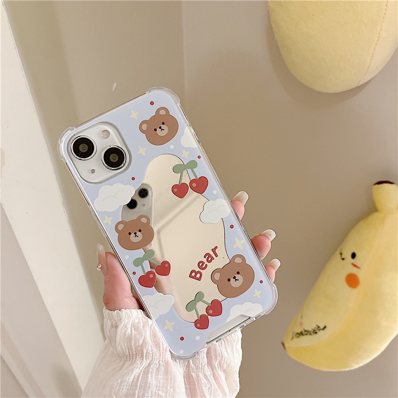 Ốp lưng iphone Ốp Điện Thoại Mặt Gương Trang Điểm Chống Sốc Cho Apple iPhone6/7/8Plus XsMax XR 11/14pro Pro 13Pro Max Dinuo case