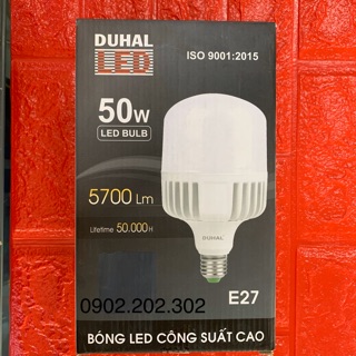 Bóng Led Công Suất Cao 50w, 60w, 80w DUHAL. Thân Nhôm Đúc!