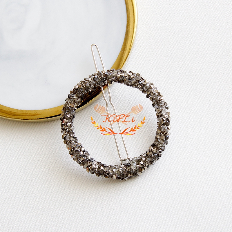 Kẹp Tóc Thiết Kế Kiểu Hình Học Độc Đáo Đính Đá Giả Phong Cách Hàn Quốc Cho Nữ