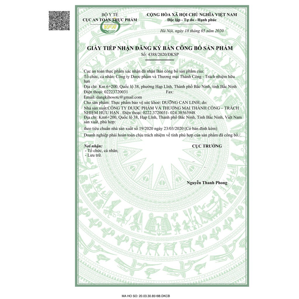 DƯỠNG CAN LINH LỌ 40 VIÊN