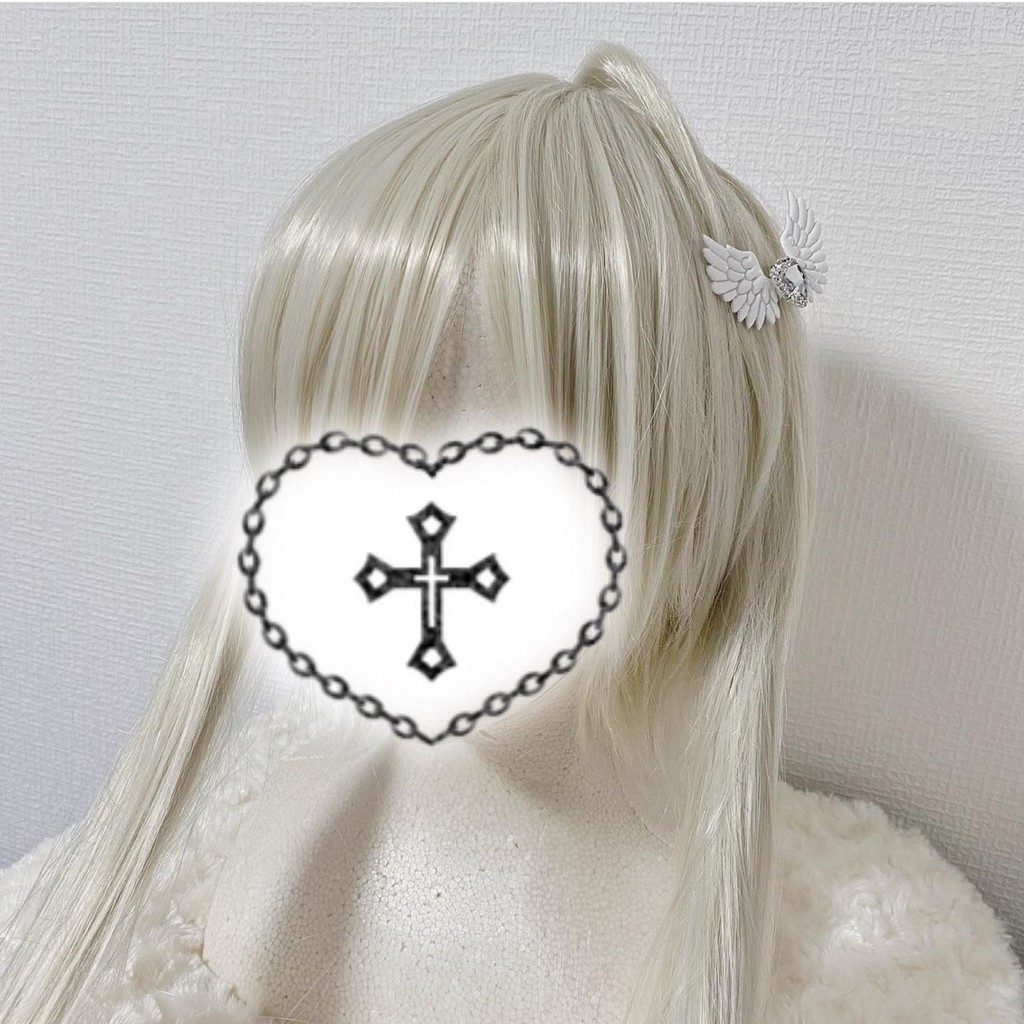 Kẹp Tóc Hình Cánh Thiên Thần Phong Cách Gothic Y2K