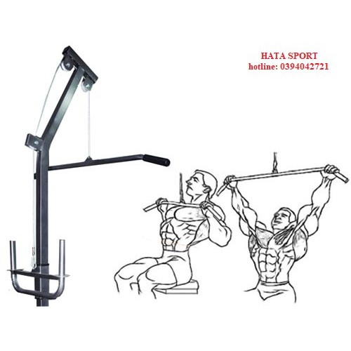 Combo Giàn tập tạ đa năng HT700 kèm 50kg tạ gang và đòn 1m5 thép dày 1ly8 chắc chắn