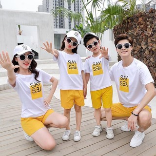 Áo gia đình thun cotton say yes- đủ size