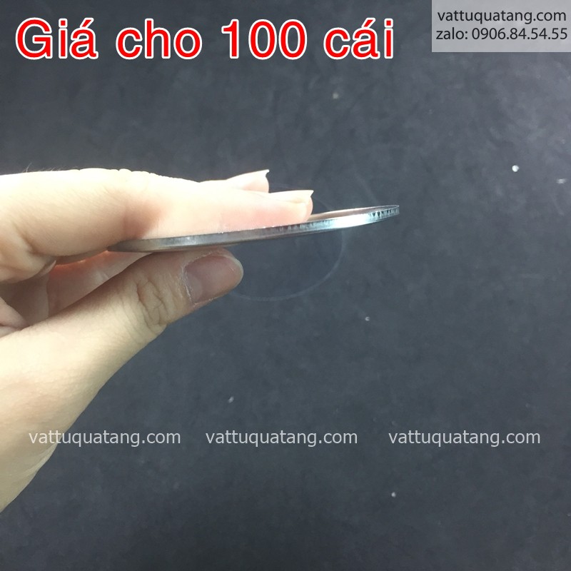 Miếng thiếc huy hiệu 7.5cm 100 cái/bịch