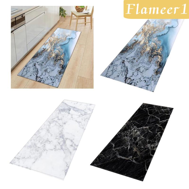 [Flameameer1] Thảm Lót Sàn Hành Lang / Phòng Ngủ Họa Tiết Cẩm Thạch Kích Thước A_40x120cm