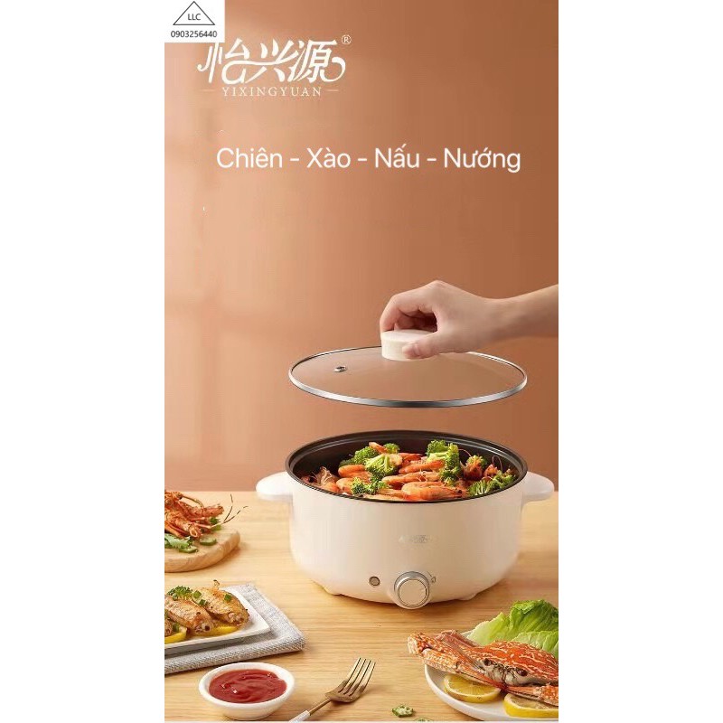 Nồi lẩu điện đa năng rán, xào, nấu Dung Tích 3 Lít