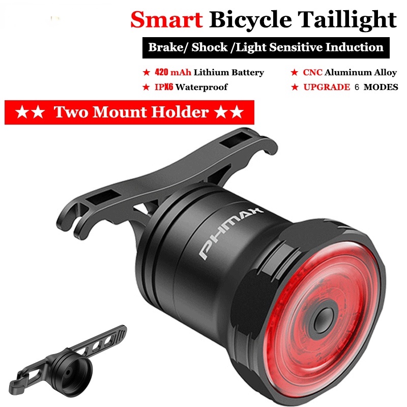 Đèn gắn yên xe đạp X-TIGER tự động tắt/mở thông minh chống thấm nước có thể sạc lại USB