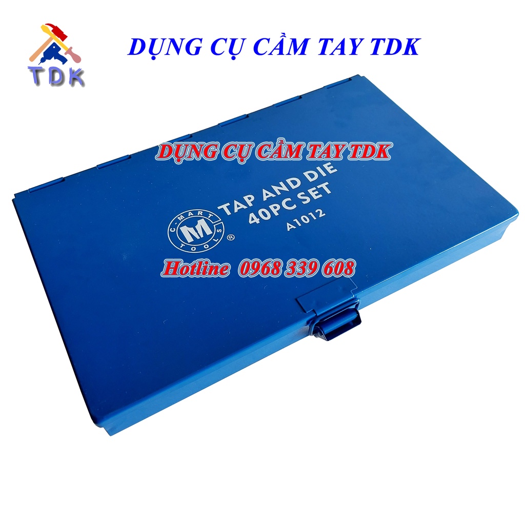 Bộ taro tạo ren 40 chi tiết C-Mart A1012, taro ren ngoài và ren trong