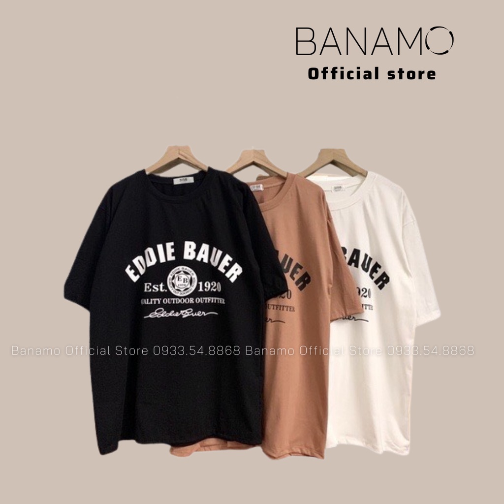Áo thun unisex in chữ hàng thiết kế thời trang Banamo Fashion áo phông in chữ 3130