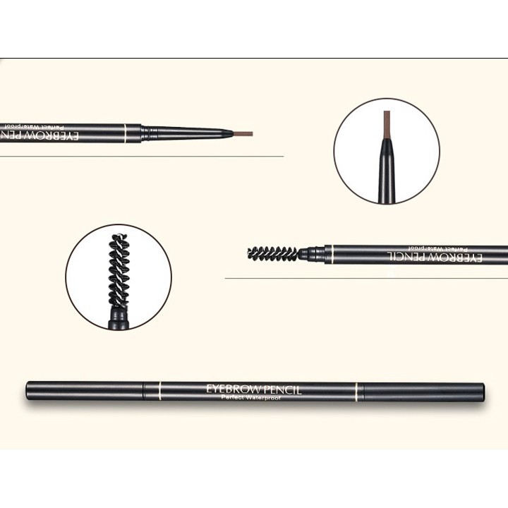 Chì kẻ mày 2 đầu Mking Eyebrow Pencil đầu bút dạ mềm, dễ vẽ, đường kẻ mảnh, rõ nét, không trôi