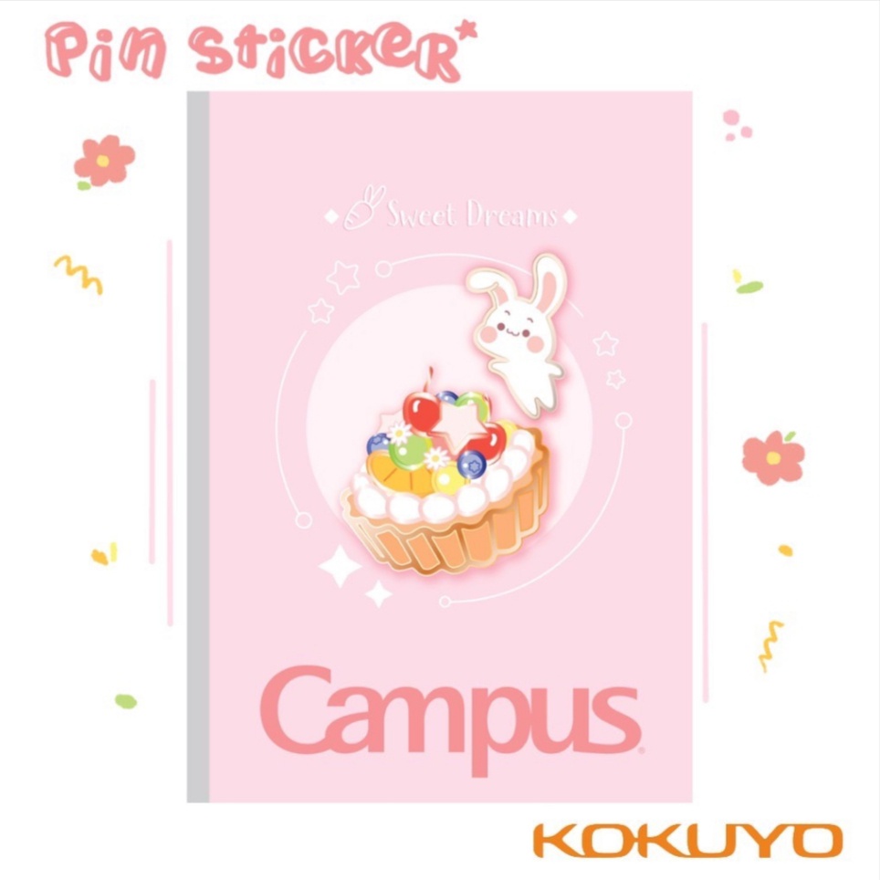 lốc 10 Vở kẻ ngang Campus Pin Sticker 120 trang