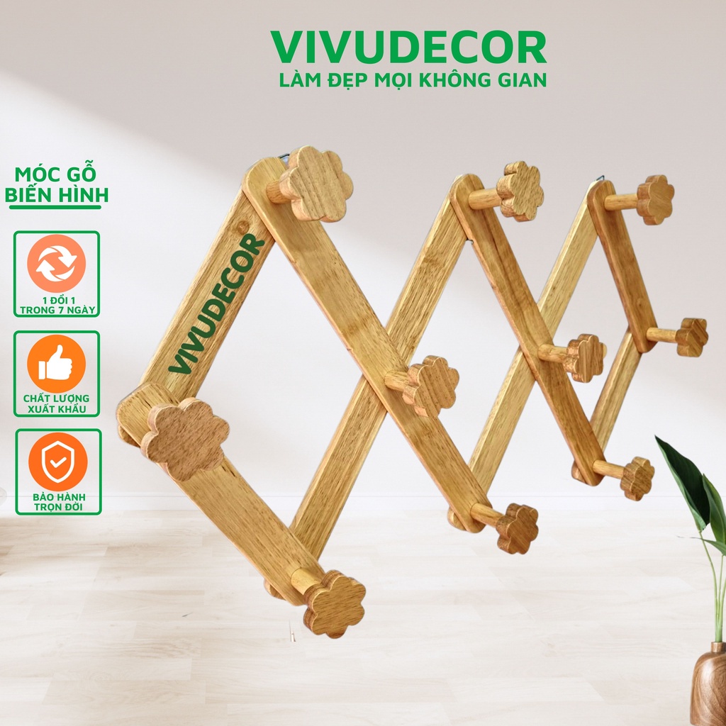 Móc treo tường VIVUDECOR MT02 10 nhánh