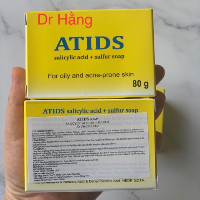 Xà Phòng Y Khoa ATIDS SOAP Dành Cho Mụn Lưng ,Viêm Nang Lông