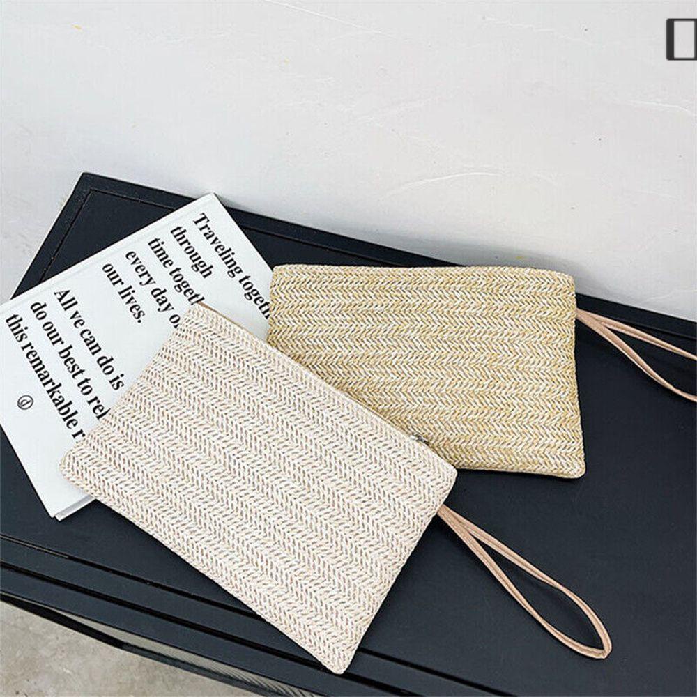 Ví Đựng Thẻ Tín Dụng 1 Ngăn Bằng Rơm Phong Cách Boho