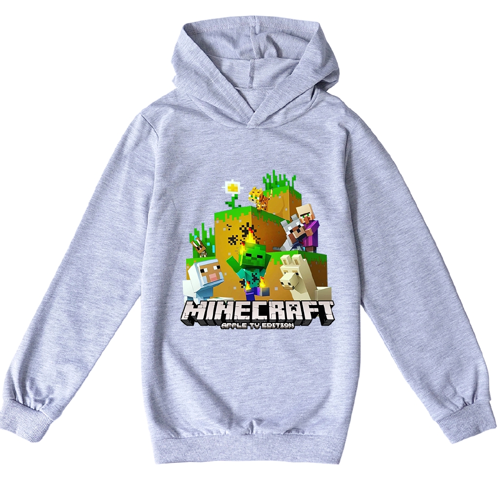 Áo Khoác Hoodie In Họa Tiết Game Minecraft Thời Trang Mùa Thu Cho Bé Trai