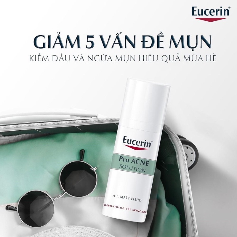 Kem giúp kiểm soát dầu, giảm mụn Eucerin Pro Acne A.I Matt Fluid 50ml