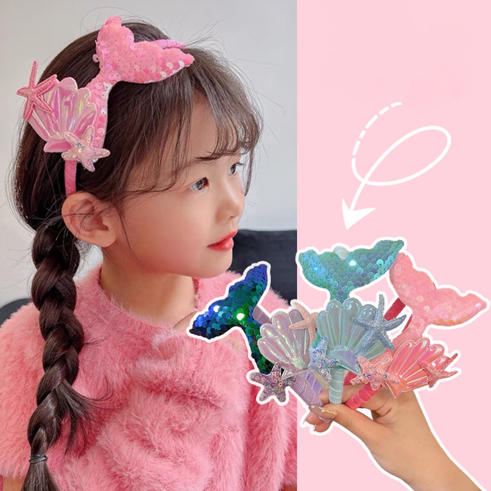 Băng Đô Cài Tóc Hình Đuôi Cá Thời Trang Cho Bé