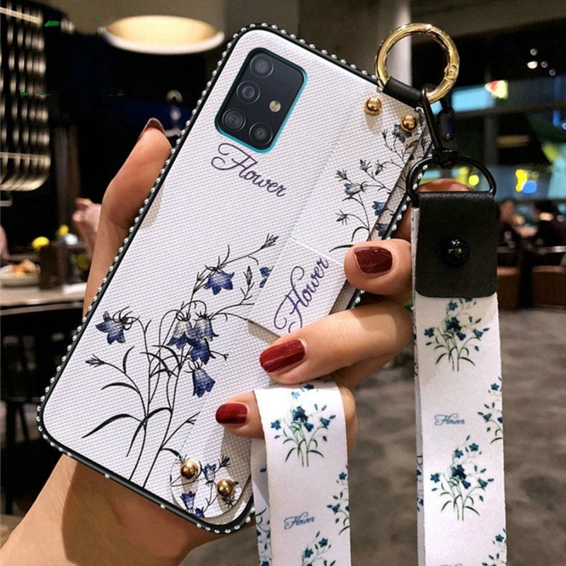 Ốp lưng silicon mềm hình hoa có dây cho Samsung Galaxy A51 A71 A10 A20 A30 A50S S20 Plus Note 10 Lite S10 Note 20  | BigBuy360 - bigbuy360.vn