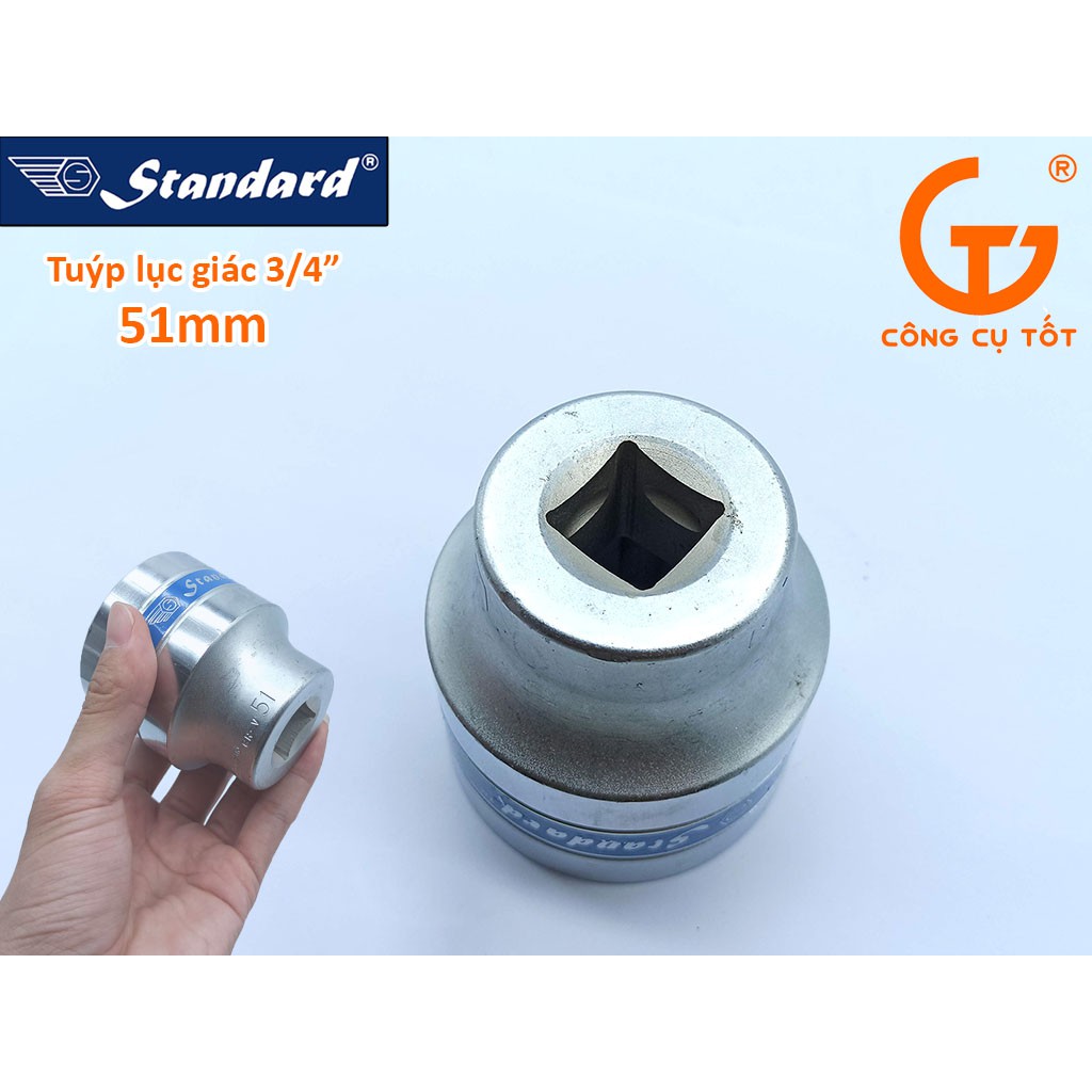 Đầu khẩu lục giác 3/4 Standard xanh cỡ lớn