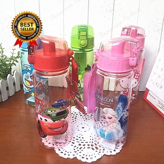 Bình nước nhỏ gọn in hình mèo Kitty/Doraemon/Frozen dành cho bé trai/gái