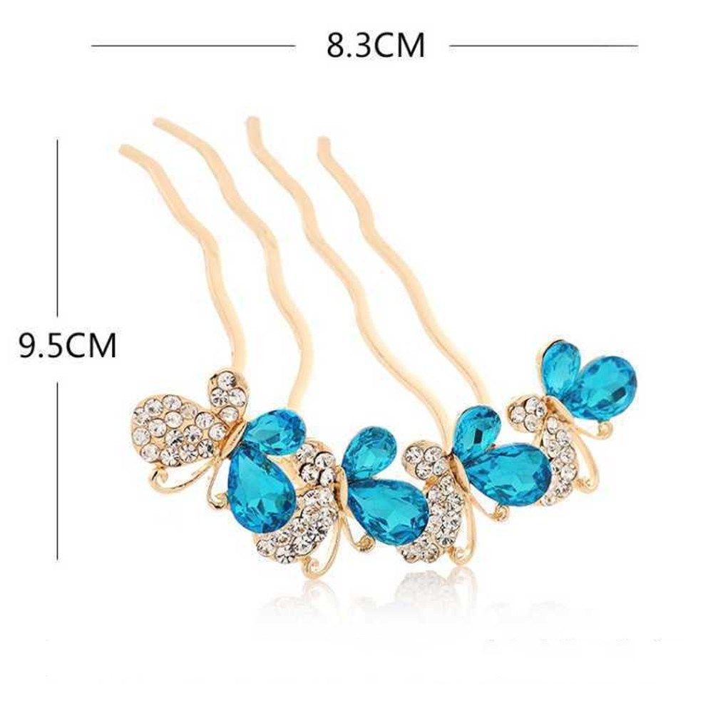 Lược cài tóc hình bướm / chim công sang trọng cho cô dâu