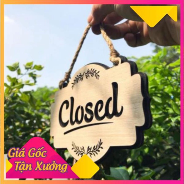 Bảng Gỗ Decor - Mẫu Open - Close - Bảng Gỗ Woody