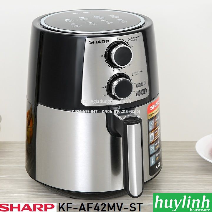 [Mã ELMS4 giảm 7% đơn 500K] Nồi chiên không dầu Sharp KF-AF42MV-ST - 4.2 lít