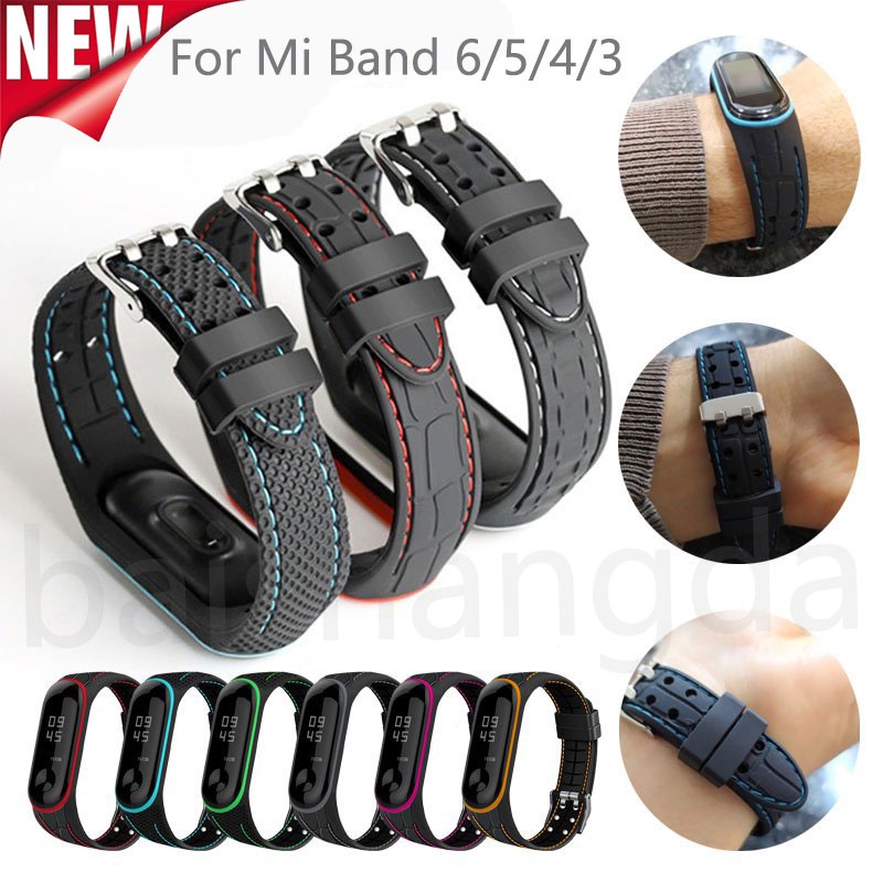 Dây đeo silicon Tpu cho Xiaomi Mi Band 6 5 4 3 Band 5 Band 4 NFC Mi Band 3 +