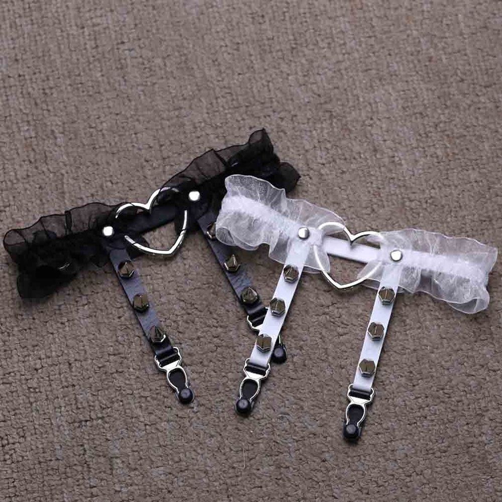 1 Dây Nịt Vớ Hình Trái Tim Phong Cách Gothic Thời Trang Cho Nữ