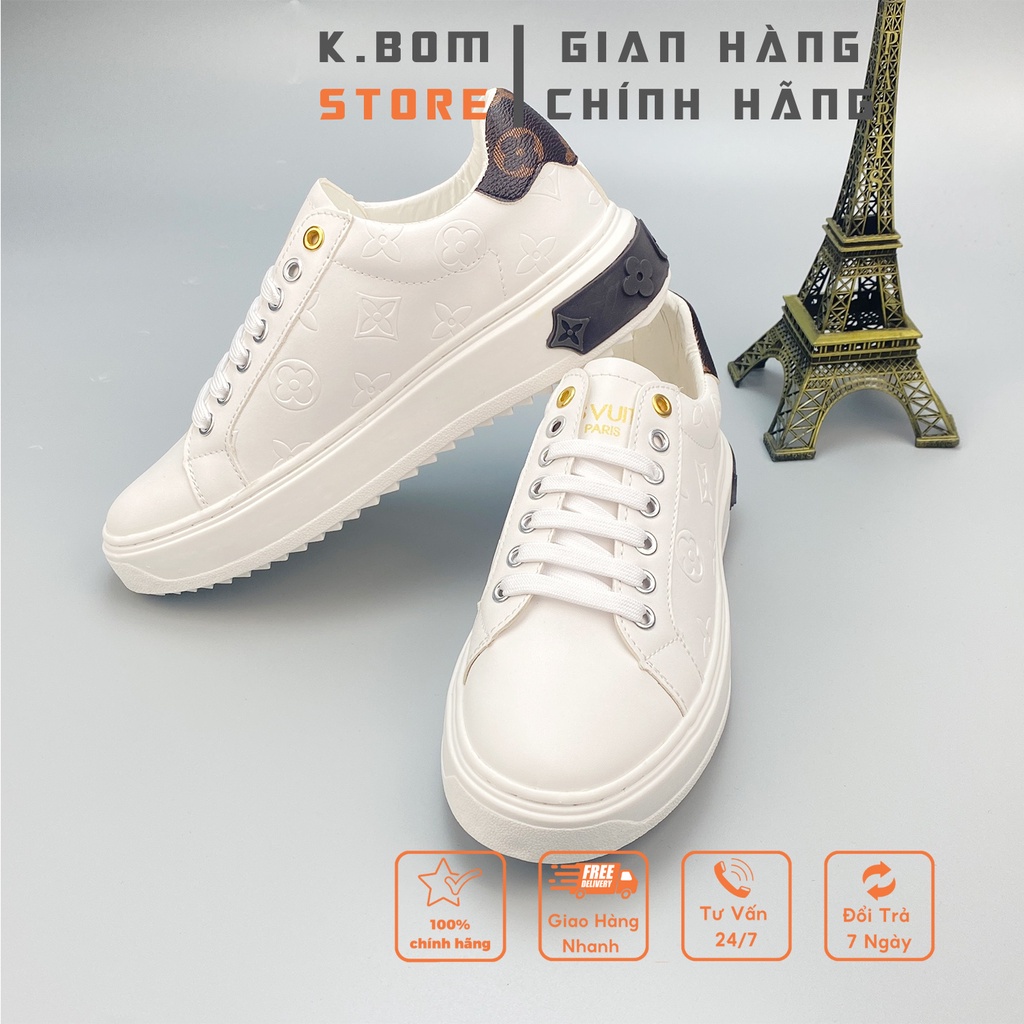 Giày Sneaker LV Màu Trắng Thời trang siêu Hot, xịn xò,Giày