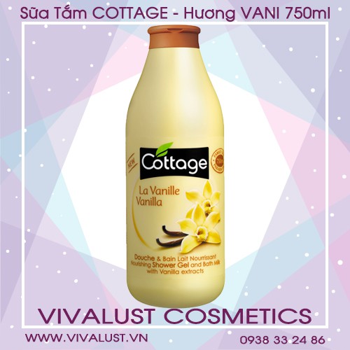 Sữa tắm COTTAGE La Vanilla - Hương Vani (750ml)