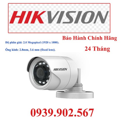 Camera HD-TVI 4 in 1 hồng ngoại 2.0 Megapixel HIKVISION DS-2CE16B2-IPF