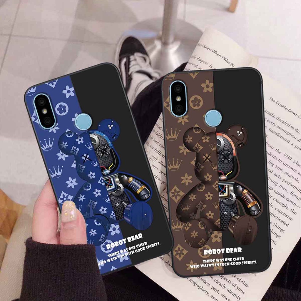 Ốp Xiaomi Redmi 6 Pro / Mi A2 Lite bear brick, gấu đáng yêu, dễ thương