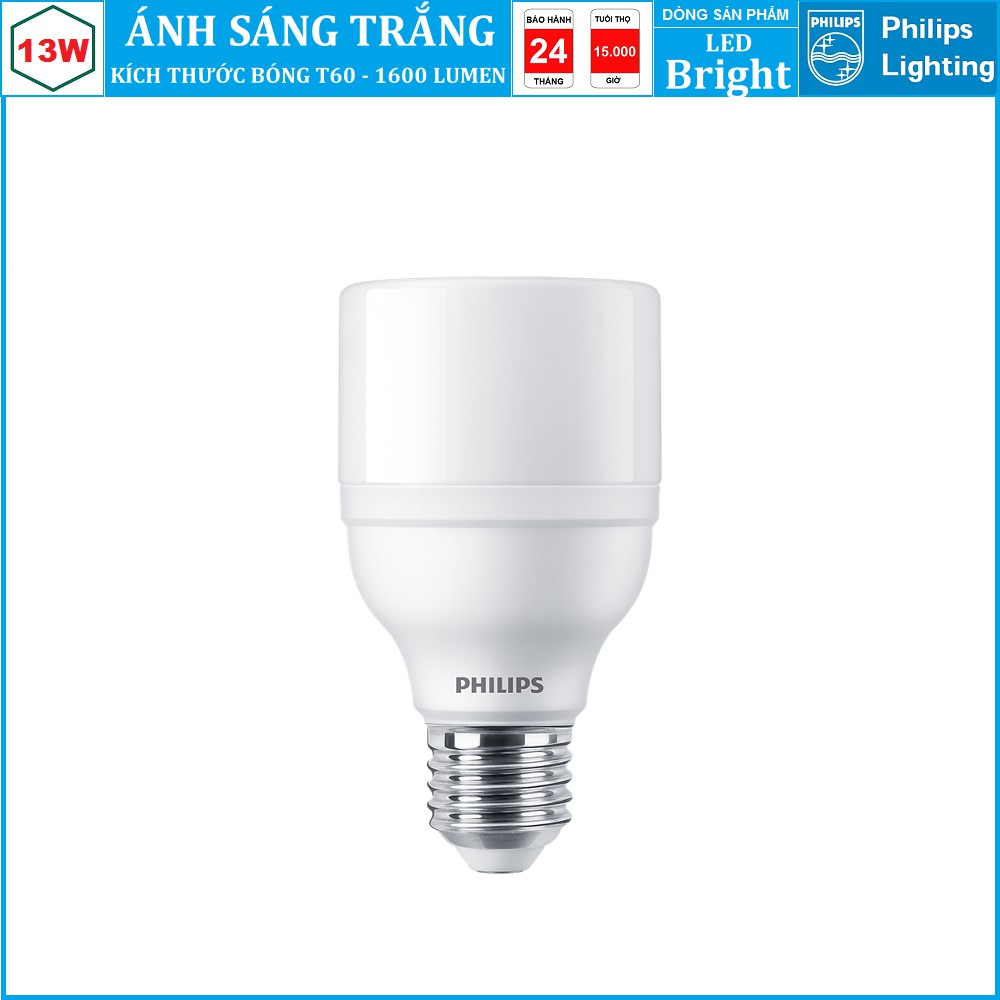 BÓNG ĐÈN LED BRIGHT PHILIPS 13W E27 1CT/12 APR ( THAY THẾ CHO BÓNG COMPACT )