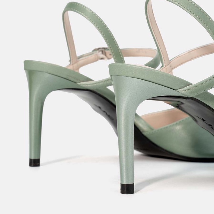 Giày Cao Gót 9cm Thời Trang JUNO Da Trơn Gót Thanh Trang Trí Đính Đá CG09141