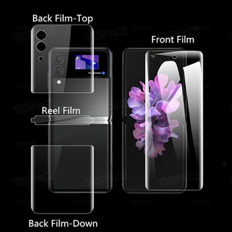 Miếng Dán Hydrogel 3 Trong 1 Bề Mặt Nhám Bảo Vệ Màn Hình Điện Thoại Samsung Galaxy Z Flip 3 4 Flip4 5G