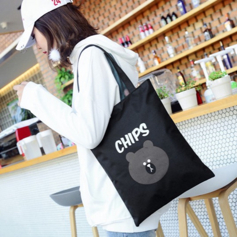 Túi Xách Canvas Phong Cách Hàn Quốc Cho Nữ