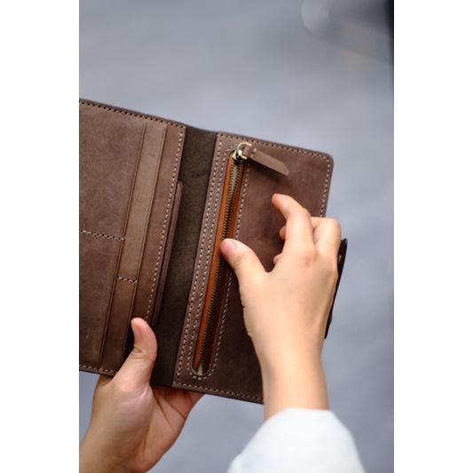 VÍ DÀI DA BÒ THẬT_HANDMADE