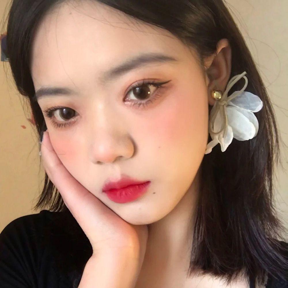 Bông Tai Hình Cánh Hoa Đính Nơ Phong Cách Hàn Quốc Dành Cho Nữ