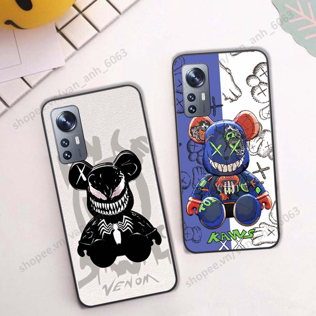 Ốp lưng Xiaomi 12 / Xiaomi 12 Pro hình kaws, bear brick, venom thời trang siêu ngầu